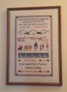 First Fleet Convict Tapestry completed by Kerrie Christian in 1988